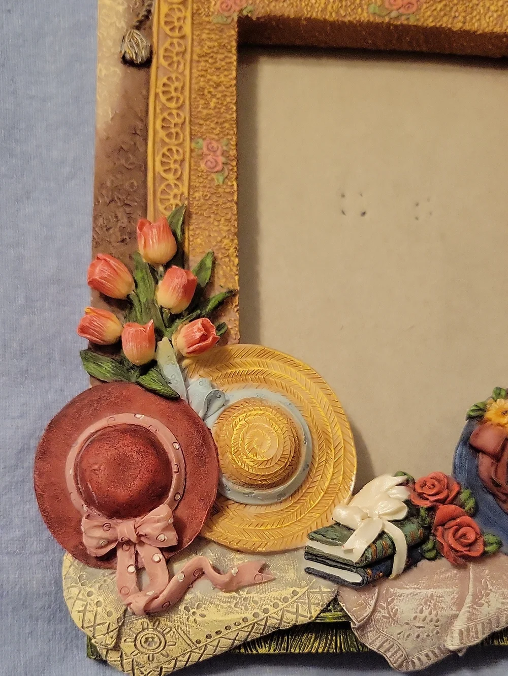 Decorative Yellow Floral Hat Frame - Cottagegore Home Accessory